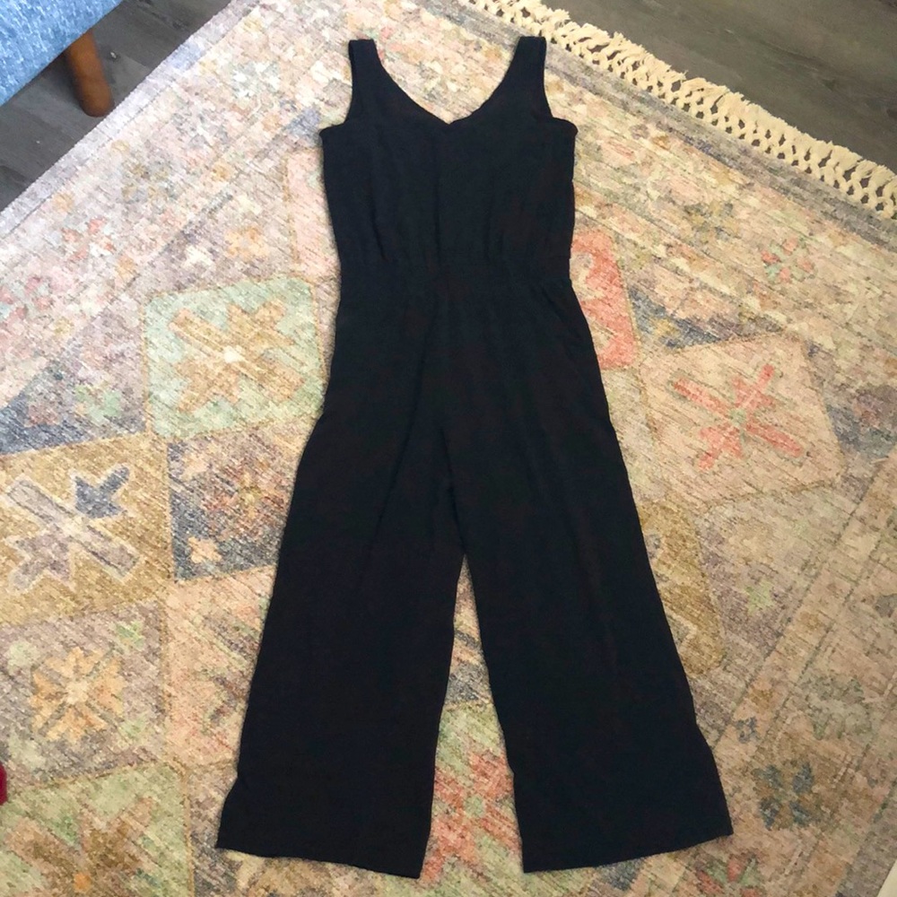 Pact black Revive V-Neck Tank Jumpsuit